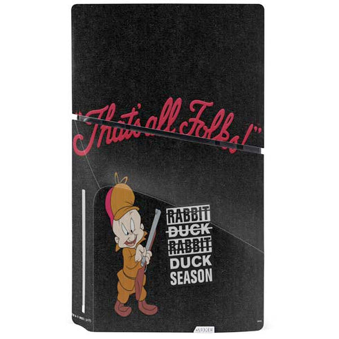 Looney Tunes Elmer Fudd Thats All Folks PS5 Slim Disk Console Skin