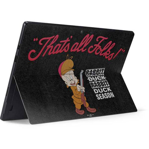 Looney Tunes Elmer Fudd Thats All Folks Surface Pro 7 Skin