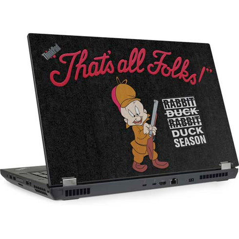 Looney Tunes Elmer Fudd Thats All Folks Lenovo ThinkPad Skin