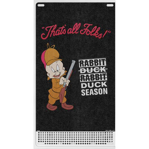 Looney Tunes Elmer Fudd Thats All Folks Xbox Series S Console Skin