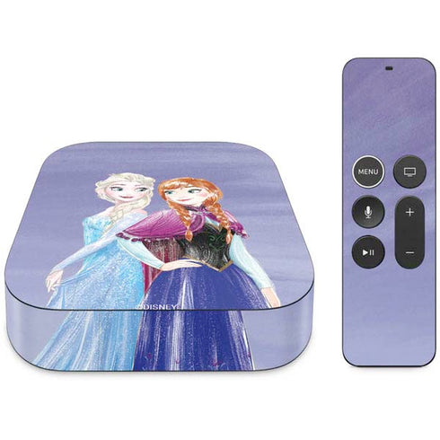 Disney Frozen Elsa and Anna Sisters Art Apple TV Skin
