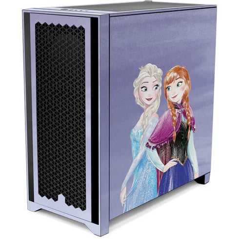 Disney Frozen Elsa and Anna Sisters Art Corsair 4000D Tempered Glass Mid-Tower ATX Case Skin
