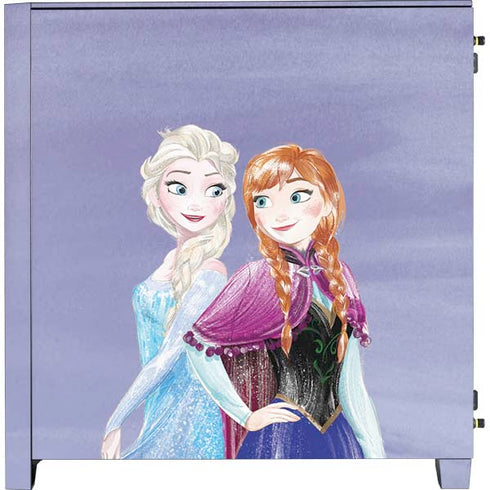Disney Frozen Elsa and Anna Sisters Art Corsair 4000D Tempered Glass Mid-Tower ATX Case Skin