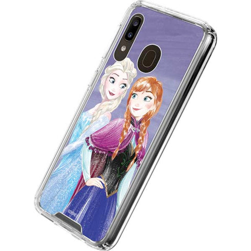 Disney Frozen Elsa and Anna Sisters Art Galaxy A30 Clear Case