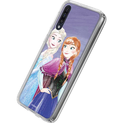 Disney Frozen Elsa and Anna Sisters Art Galaxy A50 Clear Case