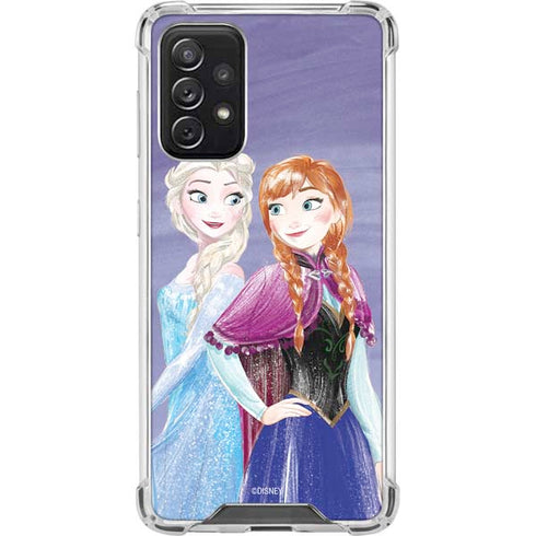 Disney Frozen Elsa and Anna Sisters Art Galaxy A72 5G Clear Case