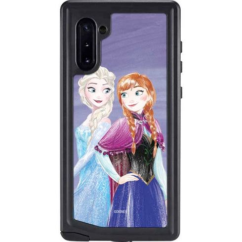 Disney Frozen Elsa and Anna Sisters Art Galaxy Note 10 Waterproof Case