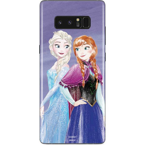 Disney Frozen Elsa and Anna Sisters Art Galaxy Note 8 Skin