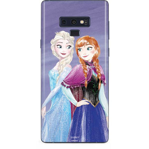 Disney Frozen Elsa and Anna Sisters Art Galaxy Note 9 Skin