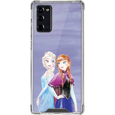 Disney Frozen Elsa and Anna Sisters Art Galaxy Note20 5G Clear Case