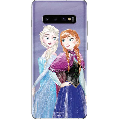 Disney Frozen Elsa and Anna Sisters Art Galaxy S10 Plus Skin