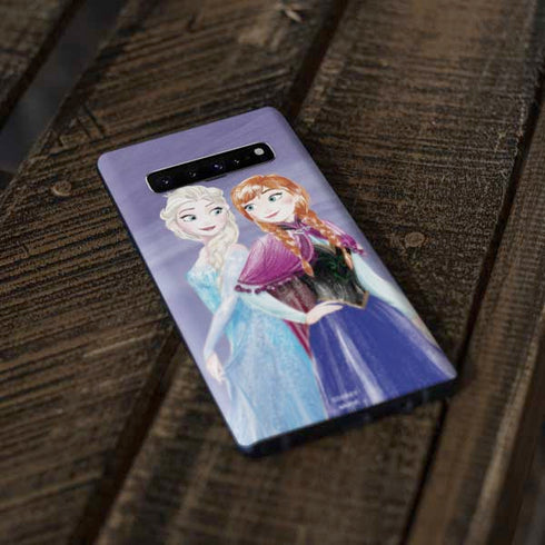 Disney Frozen Elsa and Anna Sisters Art Galaxy S10 Plus Skin