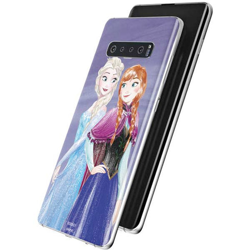 Disney Frozen Elsa and Anna Sisters Art Galaxy S10 Skin