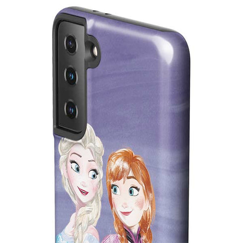 Disney Frozen Elsa and Anna Sisters Art Galaxy S21 FE Pro Case
