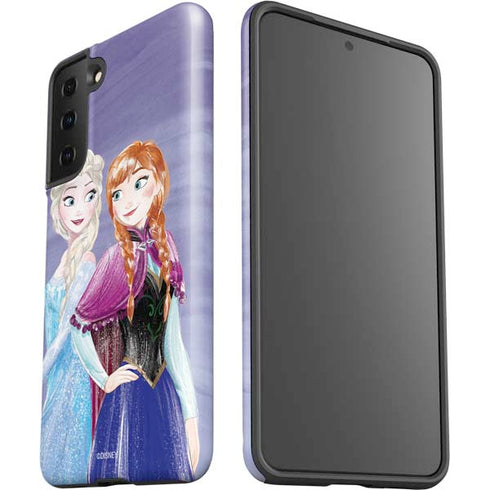 Disney Frozen Elsa and Anna Sisters Art Galaxy S21 FE Pro Case