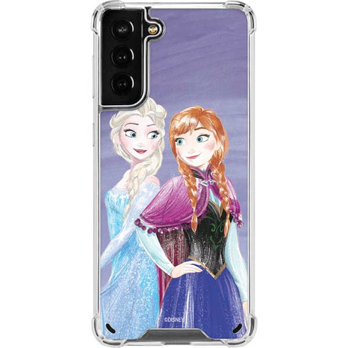 Disney Frozen Elsa and Anna Sisters Art Galaxy S21 Plus 5G Clear Case