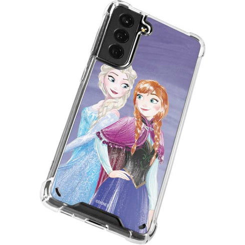 Disney Frozen Elsa and Anna Sisters Art Galaxy S21 Plus 5G Clear Case