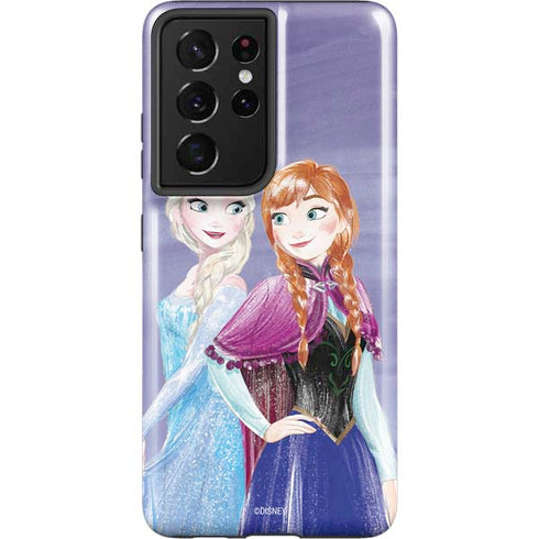 Disney Frozen Elsa and Anna Sisters Art Galaxy S21 Ultra 5G Pro Case