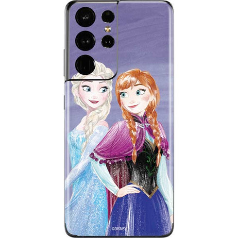 Disney Frozen Elsa and Anna Sisters Art Galaxy S21 Ultra 5G Skin