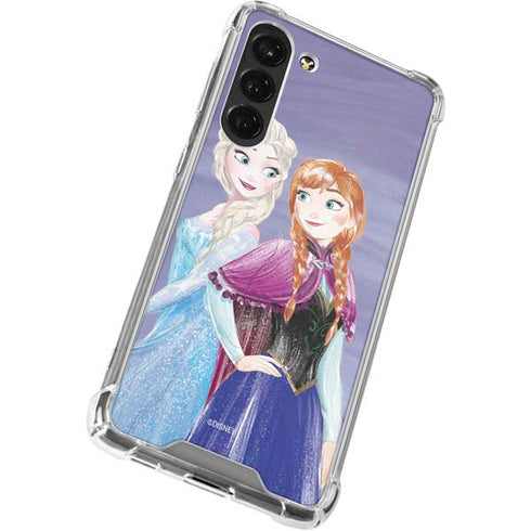 Disney Frozen Elsa and Anna Sisters Art Galaxy S23 Plus Clear Case