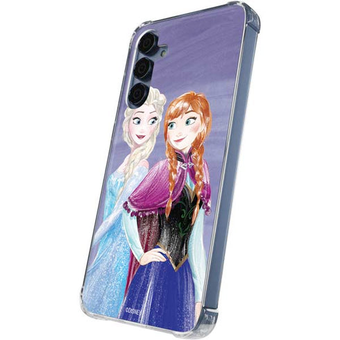 Disney Frozen Elsa and Anna Sisters Art Galaxy S24 Clear Case