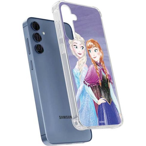 Disney Frozen Elsa and Anna Sisters Art Galaxy S24 Clear Case