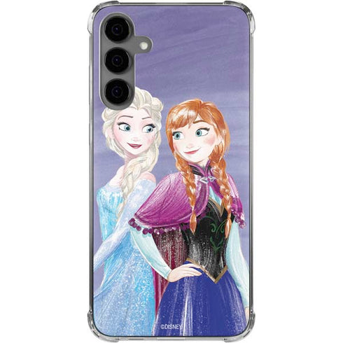 Disney Frozen Elsa and Anna Sisters Art Galaxy S24 Plus Clear Case