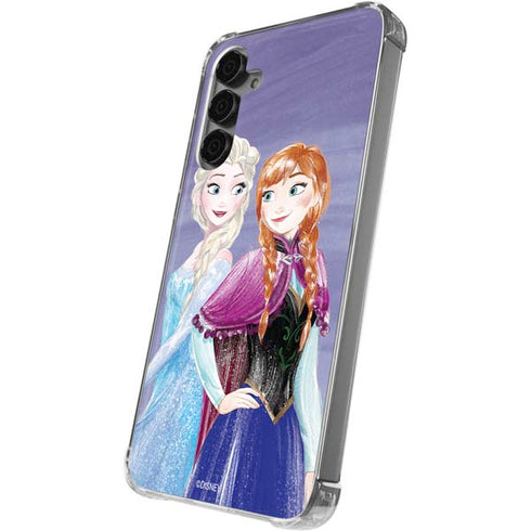 Disney Frozen Elsa and Anna Sisters Art Galaxy S24 Plus Clear Case