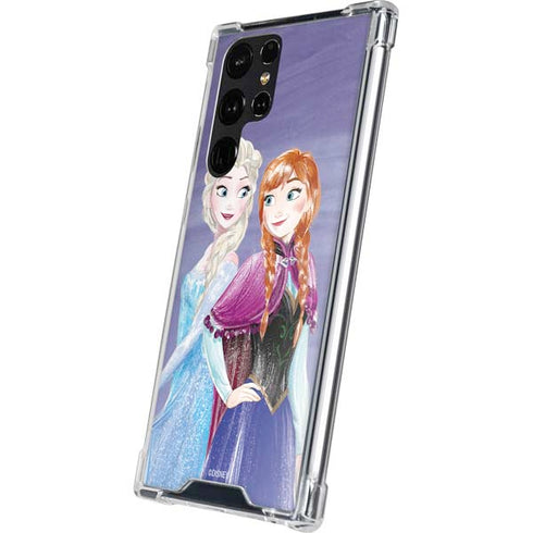 Disney Frozen Elsa and Anna Sisters Art Galaxy S24 Ultra Clear Case