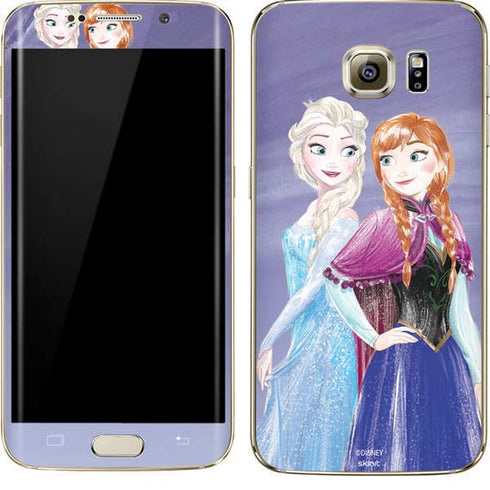Disney Frozen Elsa and Anna Sisters Art Galaxy S7 Edge Skin