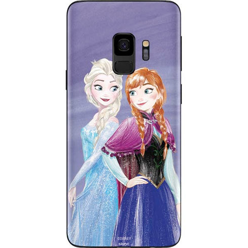 Disney Frozen Elsa and Anna Sisters Art Galaxy S9 Skin
