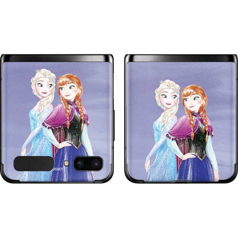 Disney Frozen Elsa and Anna Sisters Art Galaxy Z Flip Skin