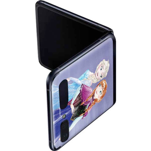 Disney Frozen Elsa and Anna Sisters Art Galaxy Z Flip Skin