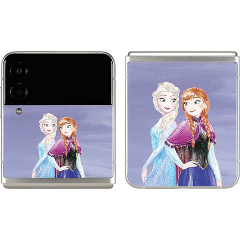 Disney Frozen Elsa and Anna Sisters Art Galaxy Z Flip3 5G Skin