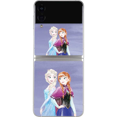 Disney Frozen Elsa and Anna Sisters Art Galaxy Z Flip3 5G Skin