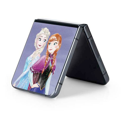 Disney Frozen Elsa and Anna Sisters Art Galaxy Z Flip5 5G Skin