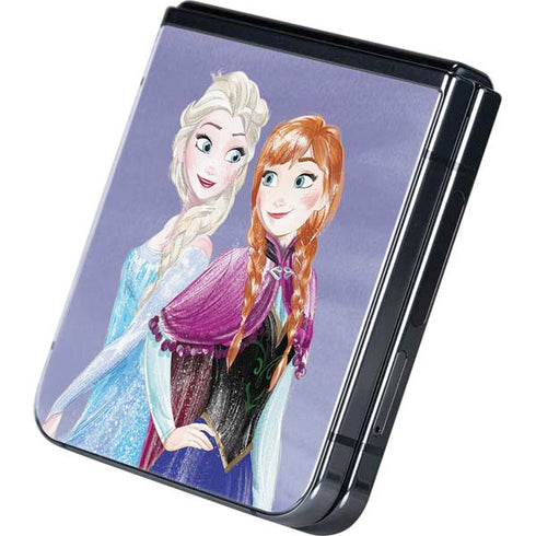 Disney Frozen Elsa and Anna Sisters Art Galaxy Z Flip5 5G Skin