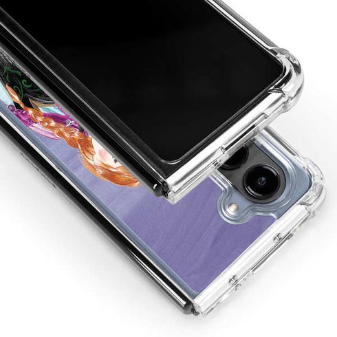 Disney Frozen Elsa and Anna Sisters Art Galaxy Z Fold5 5G Clear Case