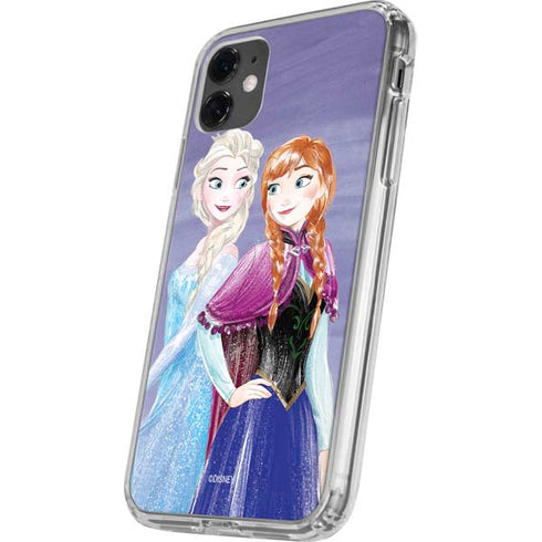 Disney Frozen Elsa and Anna Sisters Art iPhone 11 Clear Case