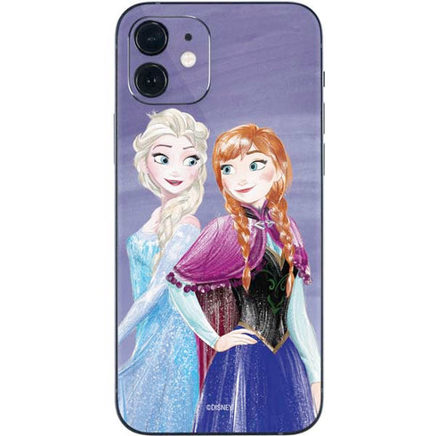 Disney Frozen Elsa and Anna Sisters Art iPhone 12 Skin