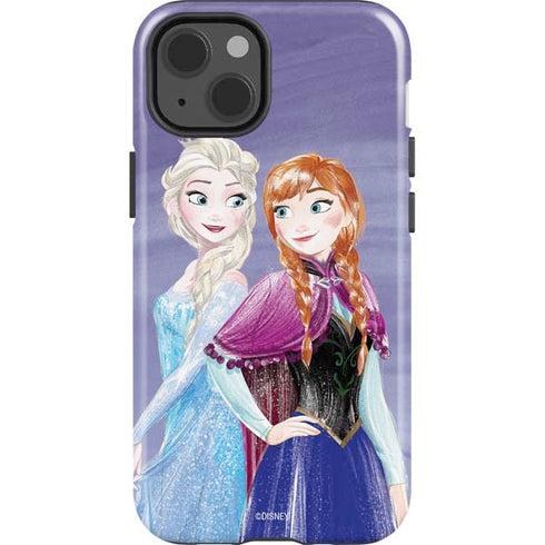 Disney Frozen Elsa and Anna Sisters Art iPhone 15 Impact Case