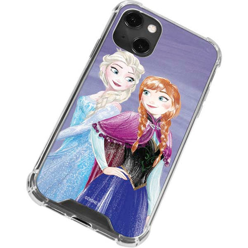 Disney Frozen Elsa and Anna Sisters Art iPhone 14 Plus Clear Case