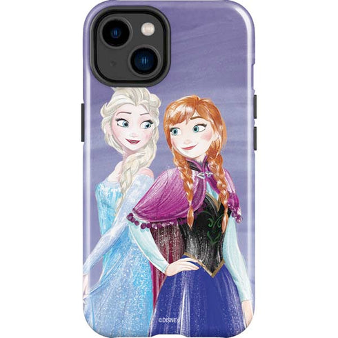 Disney Frozen Elsa and Anna Sisters Art iPhone 14 Plus Impact Case