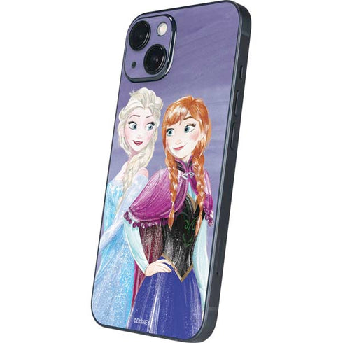 Disney Frozen Elsa and Anna Sisters Art iPhone 14 Plus Skin
