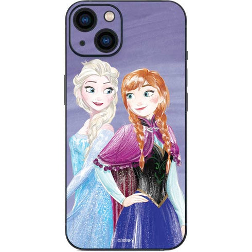 Disney Frozen Elsa and Anna Sisters Art iPhone 14 Plus Skin