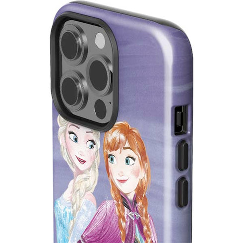 Disney Frozen Elsa and Anna Sisters Art iPhone 15 Pro Impact Case