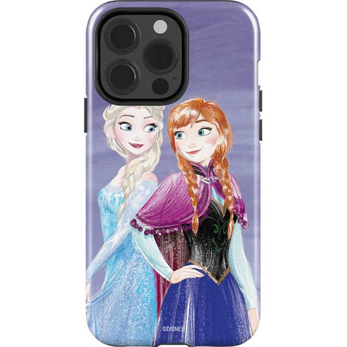Disney Frozen Elsa and Anna Sisters Art iPhone 15 Pro Impact Case