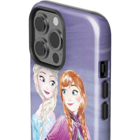 Disney Frozen Elsa and Anna Sisters Art iPhone 15 Pro Max Impact Case