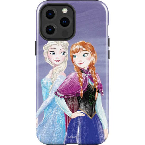 Disney Frozen Elsa and Anna Sisters Art iPhone 15 Pro Max Impact Case