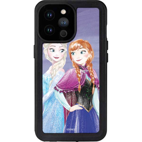 Disney Frozen Elsa and Anna Sisters Art iPhone 14 Pro Max Waterproof Case